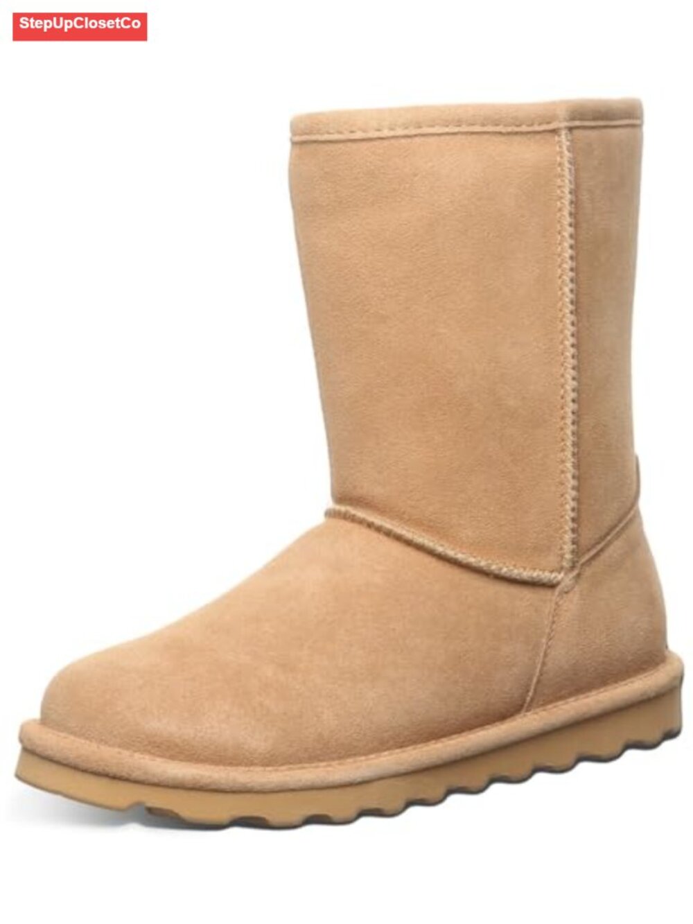Suede Mid-Calf Winter Bootie with Wool Blend Lining